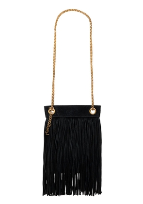 Saint Laurent Pre-Owned 2020 Small Suede Grace Fringe hobo bag - Black