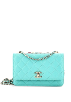 CHANEL Pre-Owned Trendy CC Wallet on Chain Quilted Lambskin and Lacquered Metal shoulder bag - Blue