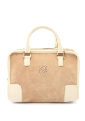 Loewe Pre-Owned 2010-2026 Suede Amazona 28 handbag - Neutrals