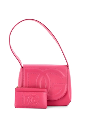 Dolce & Gabbana Pre-Owned DG Logo Flap Hobo Bag Leather Small shoulder bag - Pink