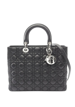 Christian Dior Pre-Owned 2010-2026 Large Lambskin Cannage Lady Dior satchel - Black