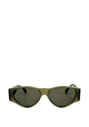 FENDI geometric logo sunglasses - Green