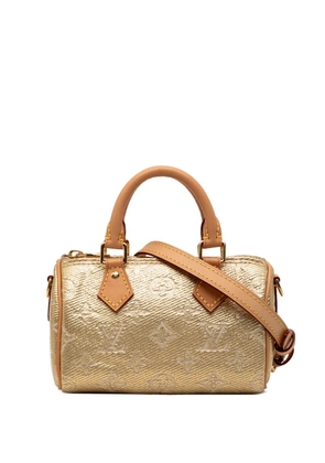 Louis Vuitton Pre-Owned 2021-2026 Monoglam Nano Speedy Bandouliere satchel - Gold