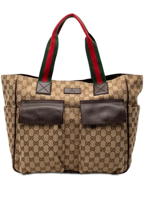 Gucci Pre-Owned 2000-2015 GG Canvas Web tote bag - Neutrals