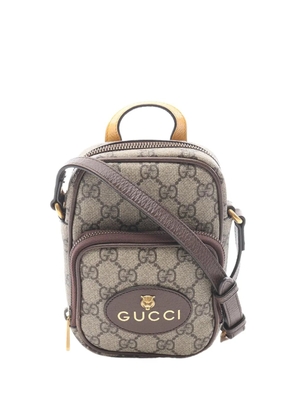 Gucci Pre-Owned 2016-2025 Mini GG Supreme Neo Vintage Double Zip Messenger Bag crossbody bag - Neutrals
