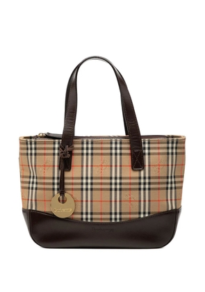 Burberry Pre-Owned 2000-2017 Haymarket Check Canvas tote bag - Neutrals