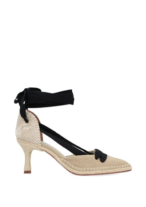 Castañer Manolo Blahnik Casta canvas heeled espadrilles - Neutrals