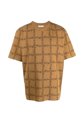 JW Anderson logo oversized T-shirt - Brown