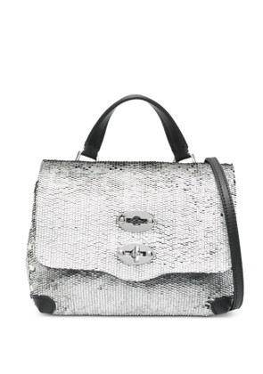 Zanellato baby Postina® sequin top-handle tote bag - Silver