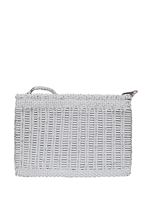 VIPERA Saba woven shoulder bag - White