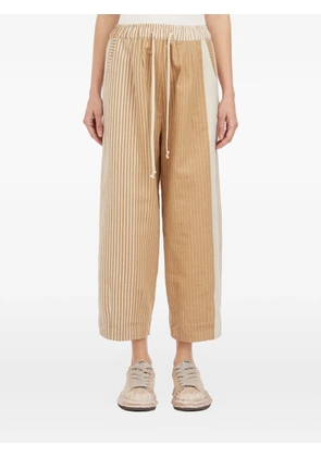 Collection Privée? striped trousers - Neutrals