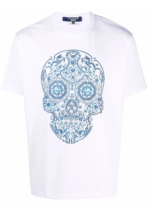Junya Watanabe MAN skull-print cotton T-Shirt - White