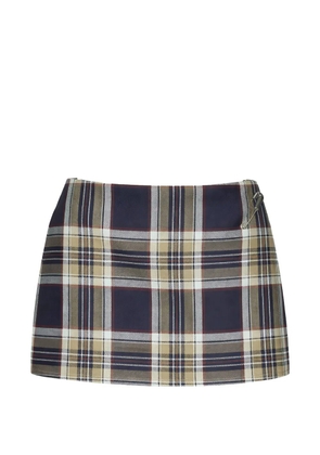 FRAME checkmate plaid skirt - Blue