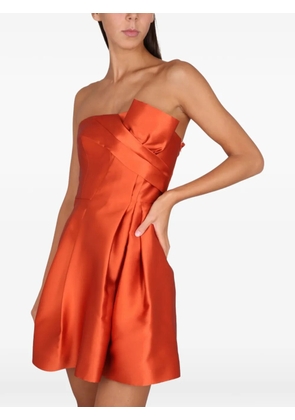 Alberta Ferretti strapless dress - Orange