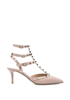 Valentino Garavani Pre-Owned rockstud pointed leather pumps - Pink