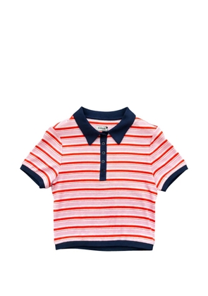 Simkhai striped knitted polo top - Pink