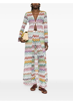 Missoni zigzag beach cover-up - White