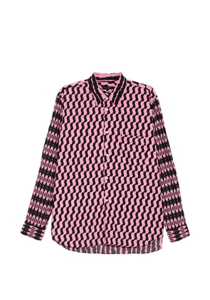 Comme des Garçons Homme Plus geometric-print shirt - Pink