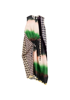 Biyan mix twill silk print dress - Multicolour