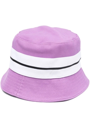 Palm Angels striped-trim bucket hat - Purple