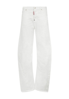 DSQUARED2 five-pockets logo-patch jeans - White