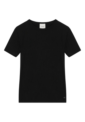 Calvin Klein ribbed short-sleeve T-shirt - Black