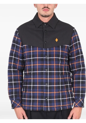 COUNTY OF MILAN plaid-pattern shirt jacket - Blue