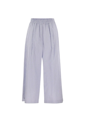 Weekend Max Mara striped cropped trousers - Blue