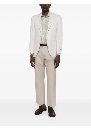 Canali chest-pocket blazer - Neutrals