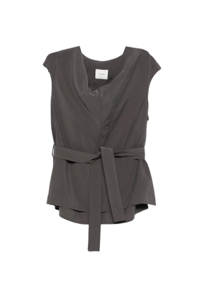 Alysi sleeveless belted top - Grey
