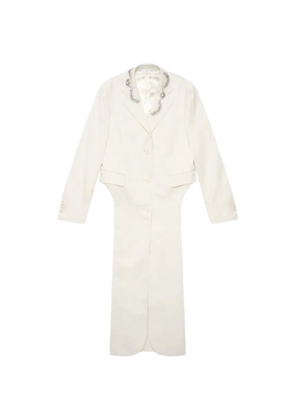 Simone Rocha cutout embellished coat - Neutrals