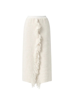 Liviana Conti fringed midi skirt - Neutrals