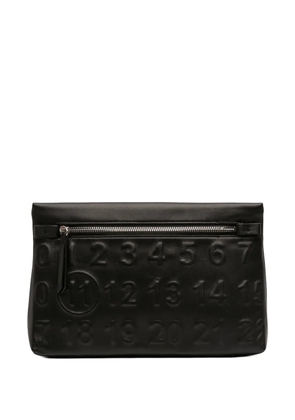 Maison Martin Margiela Pre-Owned 2010-2025 Embossed Leather Numeric Label clutch bag - Black