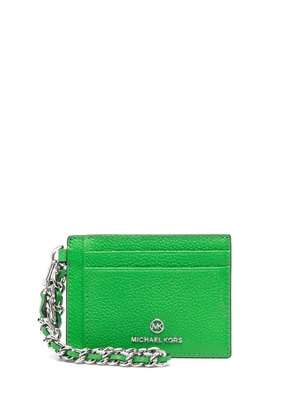 Michael Michael Kors small leather chain-link cardholder - Green