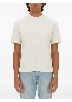 Courrèges Volcano logo-appliqué cotton T-shirt - Neutrals