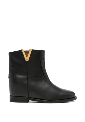 Via Roma 15 metal detail boots - Black