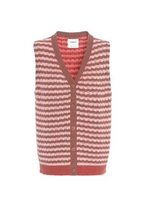 Barrie striped cashmere sleeveless cardigan - Brown