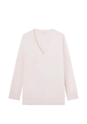 Fedeli Andy V-neck ribbed sweater - Neutrals