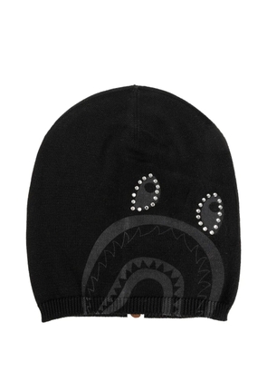 A BATHING APE® Crystal Shark fine-knit beanie hat - Black