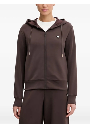 GUESS USA zip-up hoodie - Brown