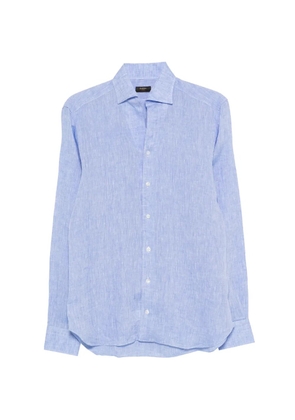 Barba button-down linen shirt - Blue