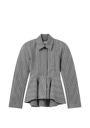 Stella McCartney striped peplum fitted jacket - Grey