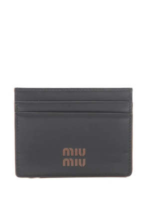 Miu Miu Pre-Owned 20s logo leather card case - Black