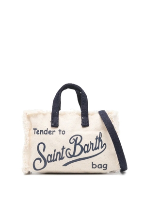 MC2 Saint Barth logo-print mini bag - Neutrals