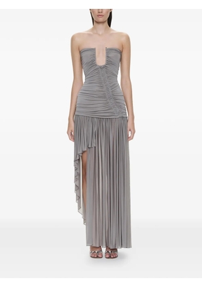 Christopher Esber Arced Orion ruched strapless asymmetric dress - Grey