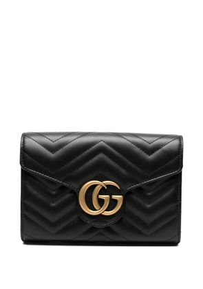 Gucci Pre-Owned mini chevron-pattern clutch bag - Black