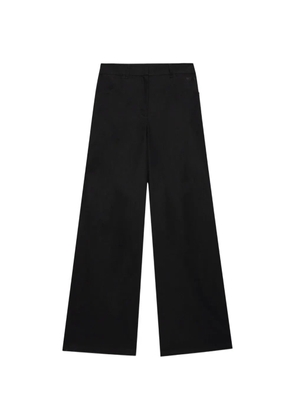 MSGM logo-print wide-leg trousers - Black
