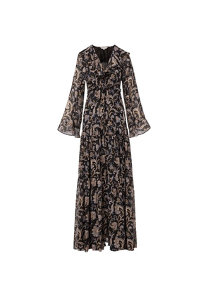 Veronica Beard Akara silk maxi dress - Black