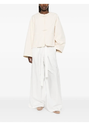 VIKTORIA CHAN Opame flower-appliqué jacket - Neutrals