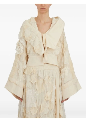 Yoyo Yeung hooded lace jacket - Neutrals